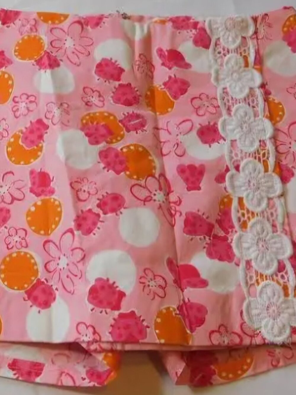 Lily Pulitzer Pink Orange White appliqué golf Athleisure skort 2